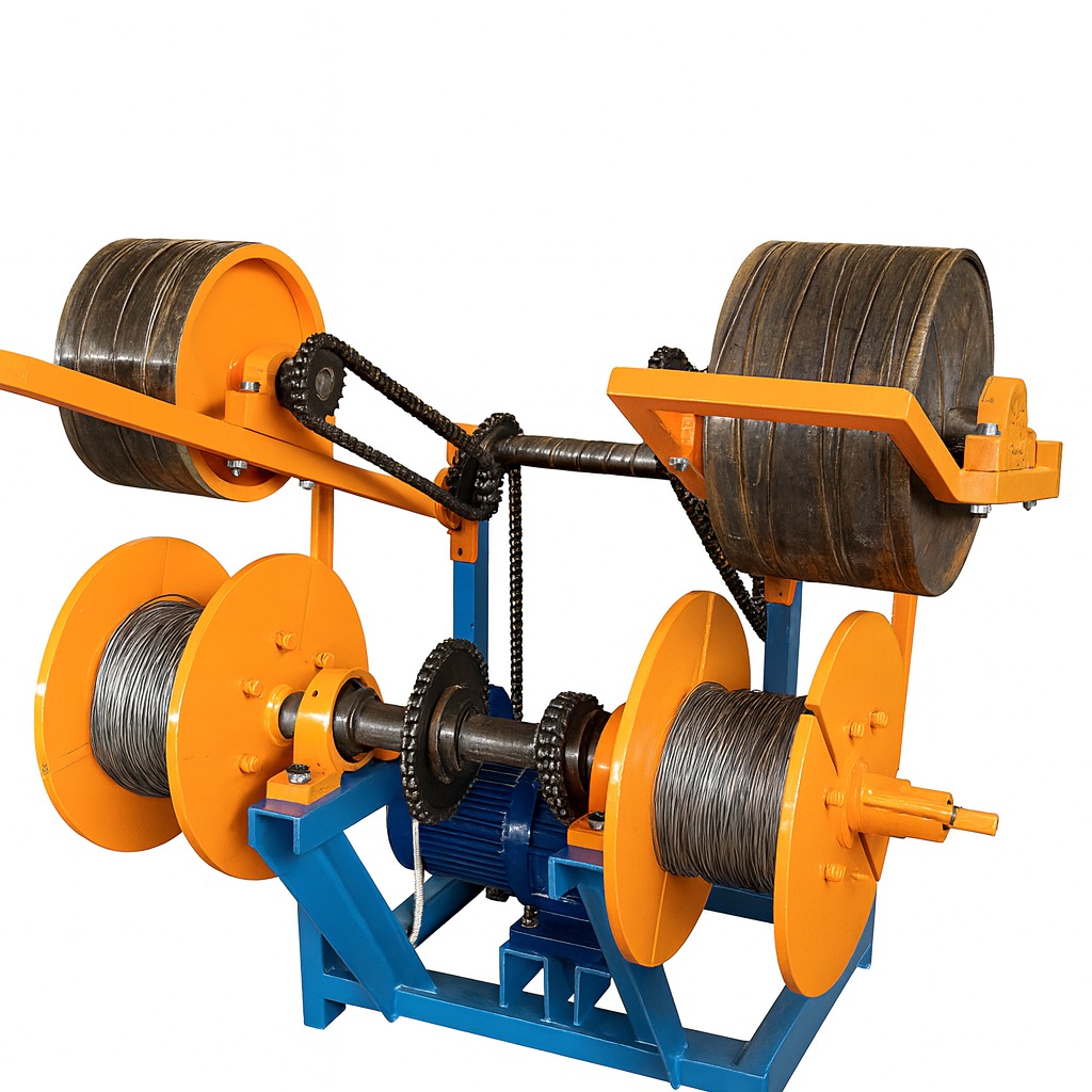Oiled wire coiling machine
